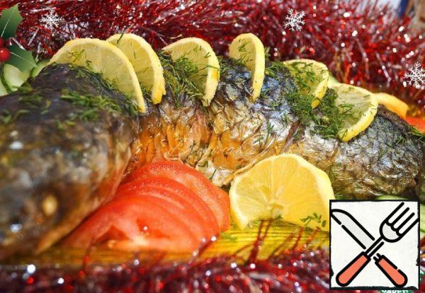 Mullet Stuffed with Cottage Cheese and Crackers Recipe