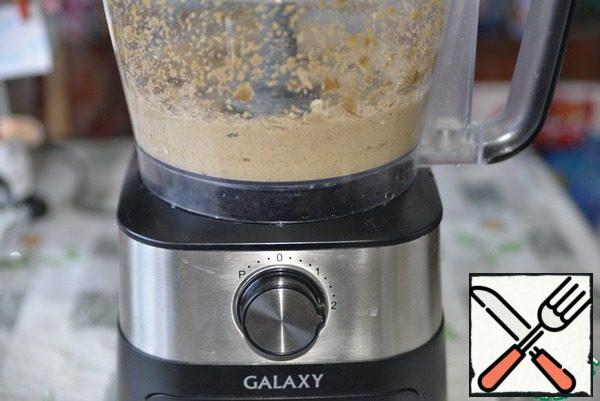 Whisk everything in a blender until smooth. I used knives for chopping in a food processor.