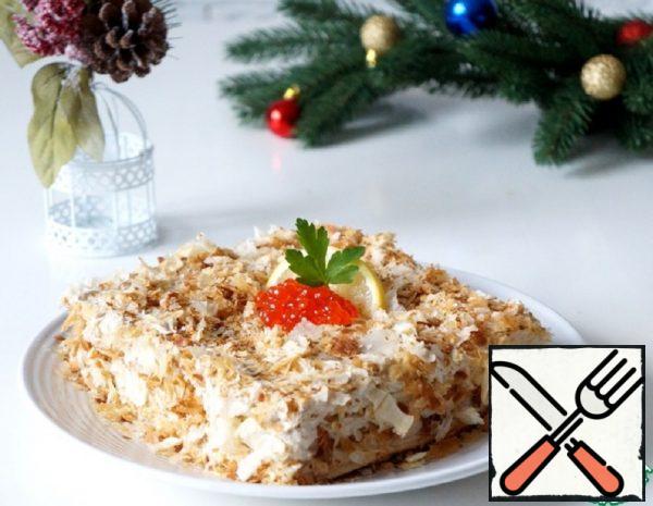 Snack Cakes "Napoleon" with Cod Liver Recipe