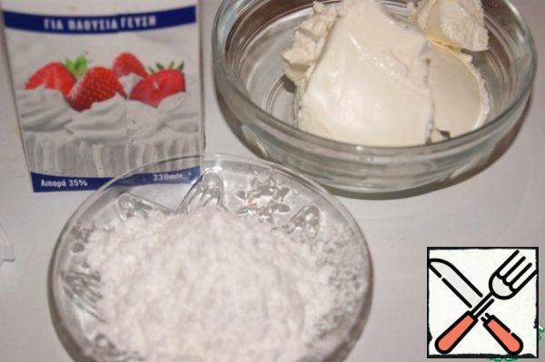 Cream:
Prepare products for the cream in advance.