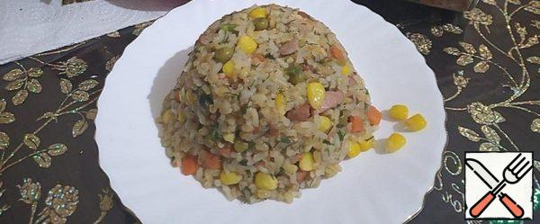 Pilaf with Corn and Peas Recipe