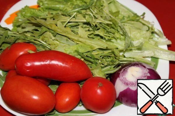 And this is the vegetable component of the salad.