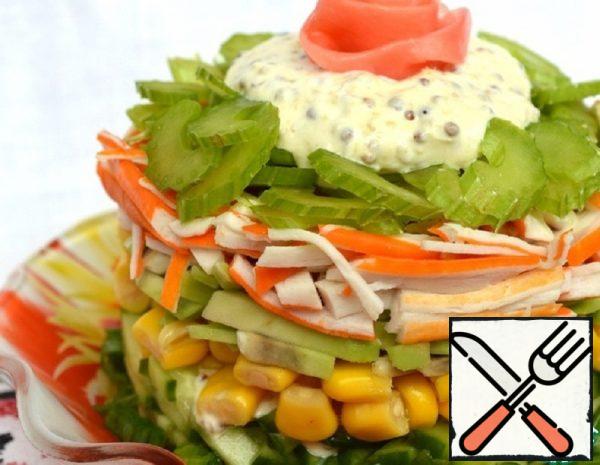Light Crab Salad with Celery and Avocado Recipe
