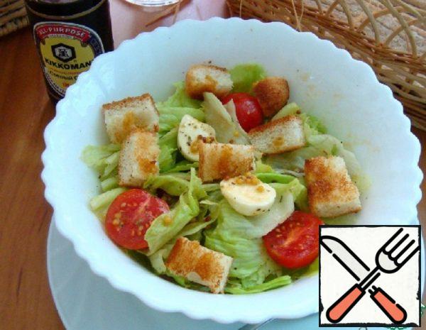 Salad with Mozzarella and Crackers Recipe
