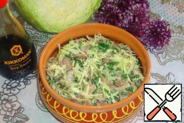 Cabbage and Meat Salad Recipe