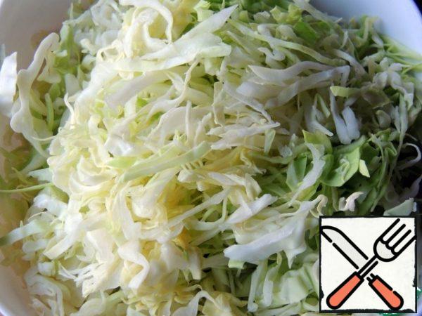 Chop the cabbage.