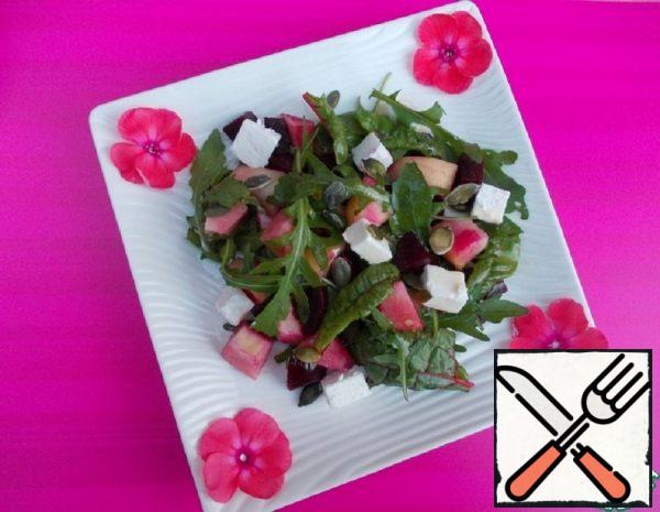 Salad with Beetroot, Peach and Orange Dressing Recipe