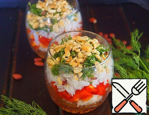 Salad with Rice and Peanuts Recipe
