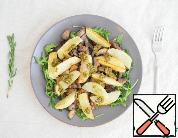 Warm Salad with Mushrooms and Potatoes Recipe
