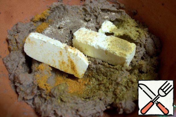 Add butter and spices.