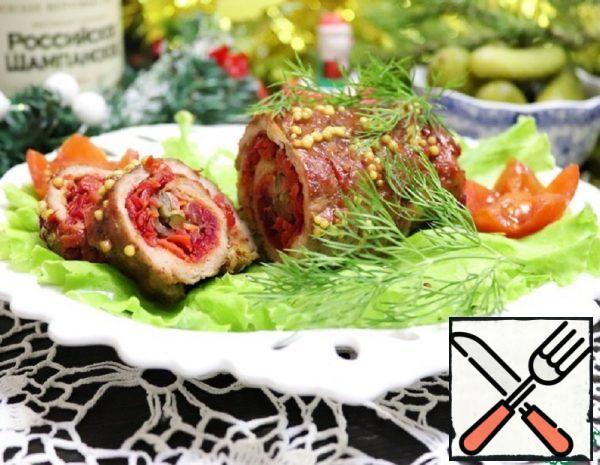 Meat Snack Roll with Vegetables Recipe