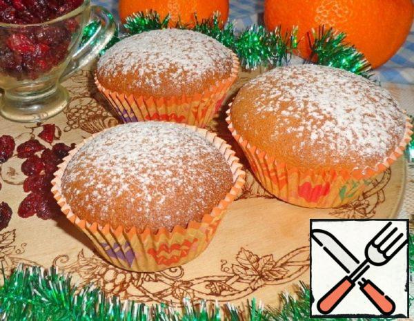 Cupcakes with Tangerines and Cranberries Recipe