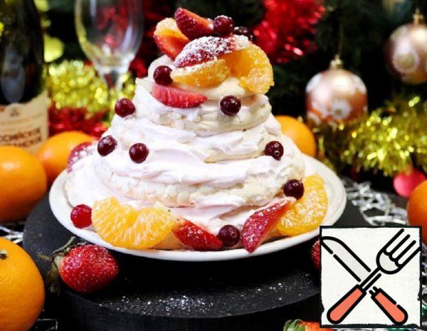 Dessert "Pavlova New Year" Recipe