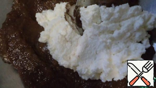 Add the cottage cheese and mix