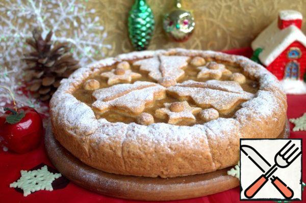 The pie is ready for tea.