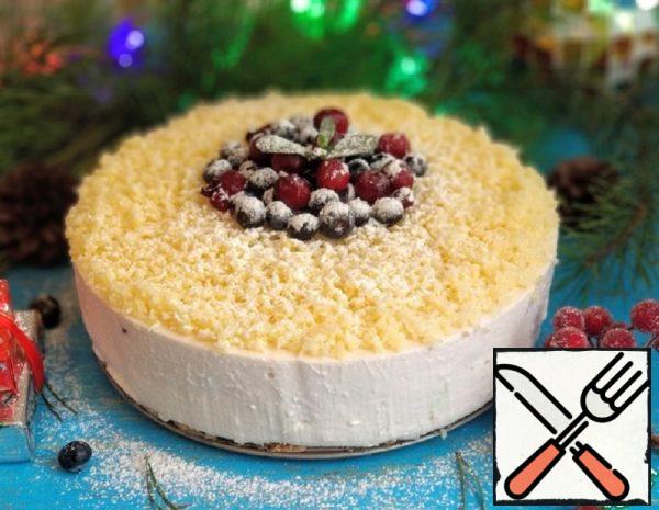 Cottage Cheese Cake without Baking "Snow- Covered Berries" Recipe