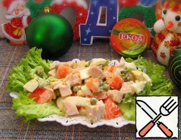 Salad with smoked Chicken and Vegetables Recipe