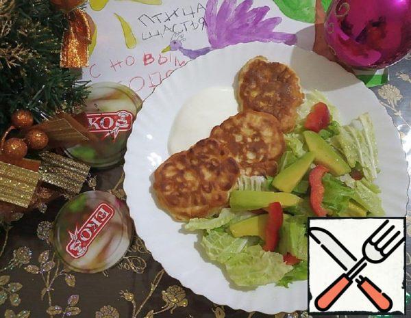 Pancakes with Corn and Salad Recipe