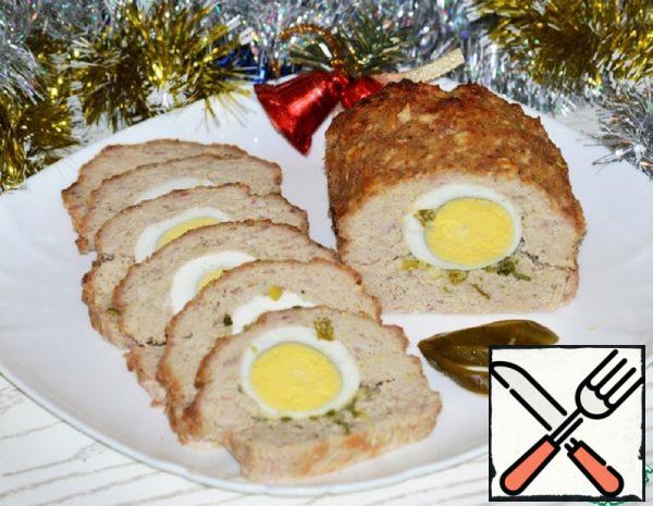 Meatloaf with Egg and Green Onion Recipe