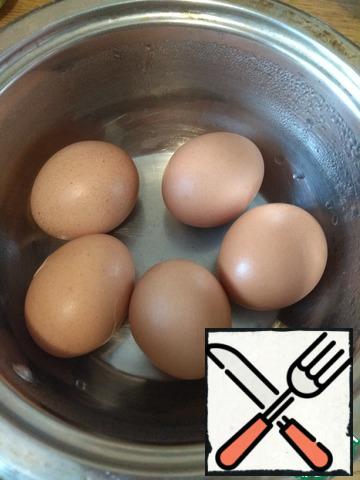 Boiled eggs.