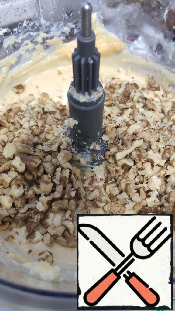 Add the chopped walnuts.