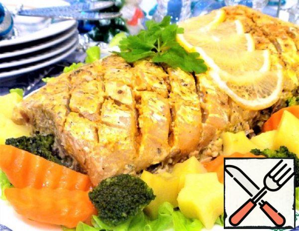 Fish Stuffed with Cheese and Mushrooms Recipe