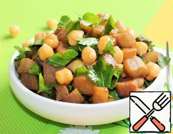 Chickpea Salad with Eggplant Recipe
