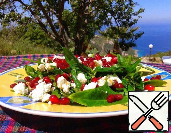 Salad with Spinach, Pomegranate and Feta Recipe
