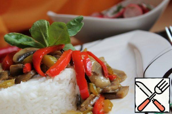 Zucchini with Mushrooms and Rice Recipe