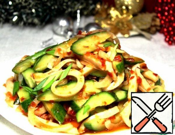 Korean Salad with Squid and Cucumbers Recipe