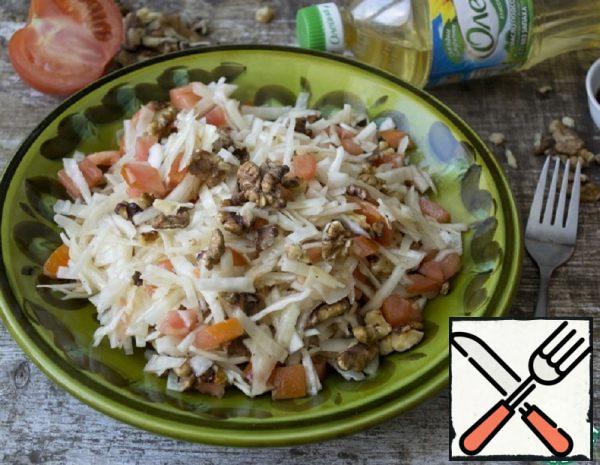Cabbage Salad with Walnuts Recipe