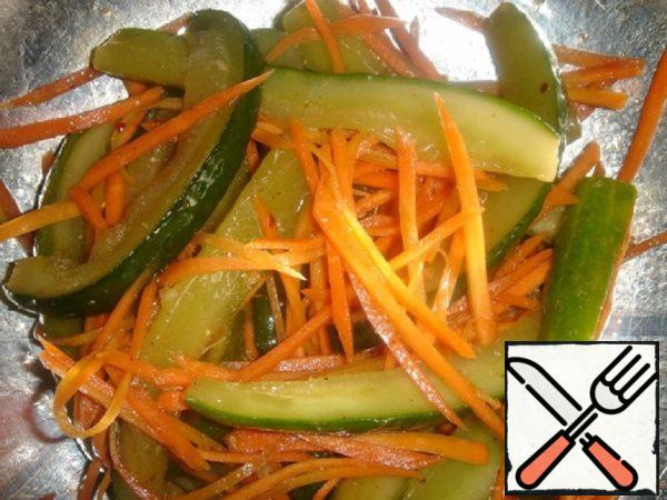 Salad of fried Cucumbers Recipe