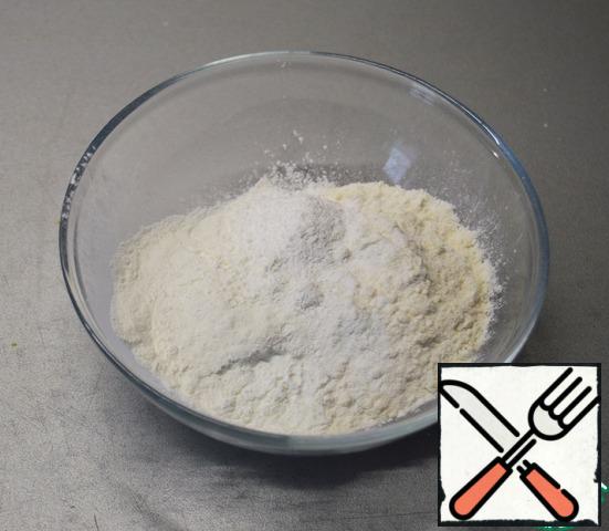 Mix the flour, baking powder and starch.