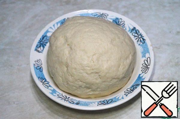 Roll the dough into a ball, wrap it in plastic wrap and leave it in the cold for 30 minutes.