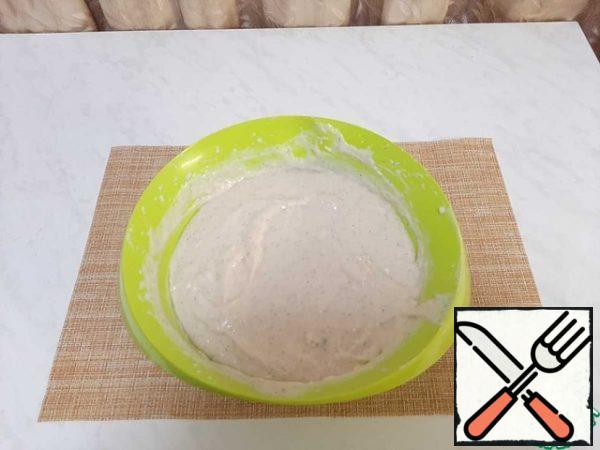 Mix well. The dough is ready.