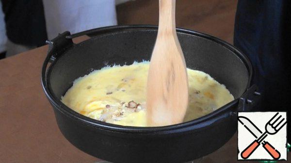 Make an omelet with whatever filling you like.