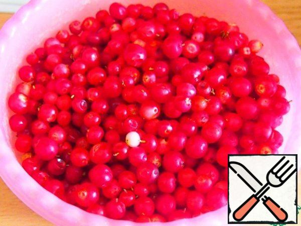 Wash and dry the cranberries. You can use ice cream.