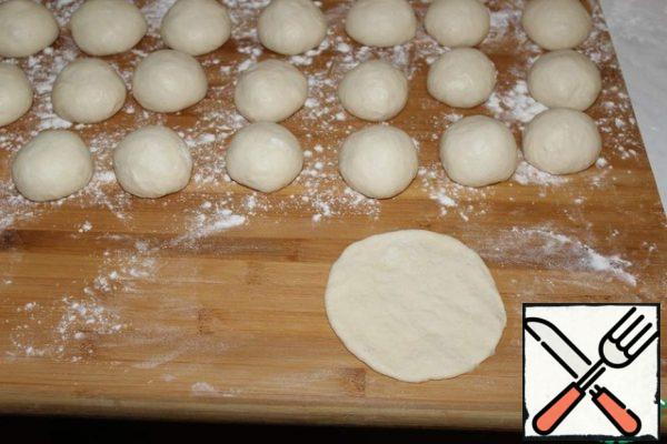 Knead the dough a little with your hands.