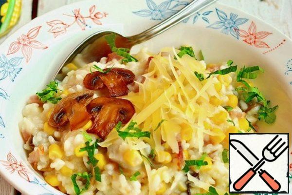 Risotto with Brisket, Mushrooms and Corn Recipe