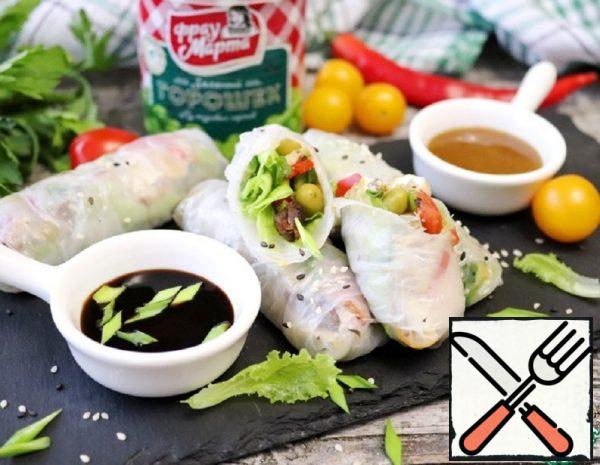 Vegetable Spring Rolls with Cold Cuts Recipe