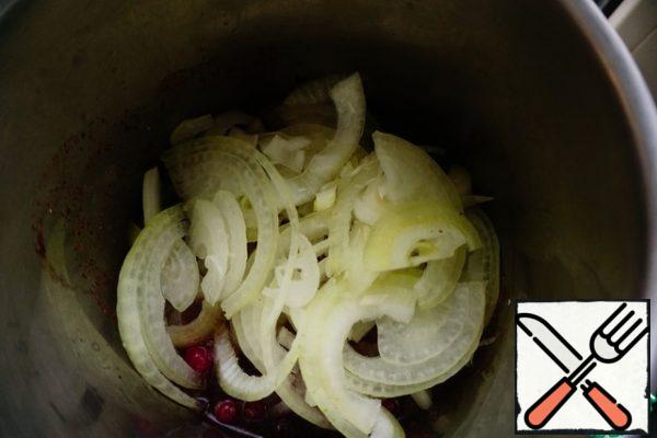 Put the onion in the same place and cook again for 5 minutes over low heat, bringing it to a boil. Leave to cool.