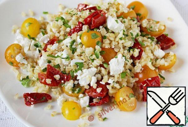 Bulgur with Tomatoes and Feta Recipe