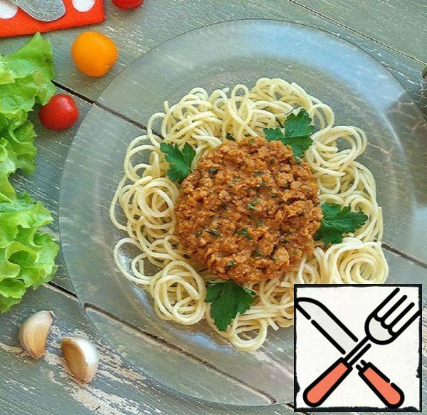 Spaghetti with Zucchini and Meat Sauce Recipe