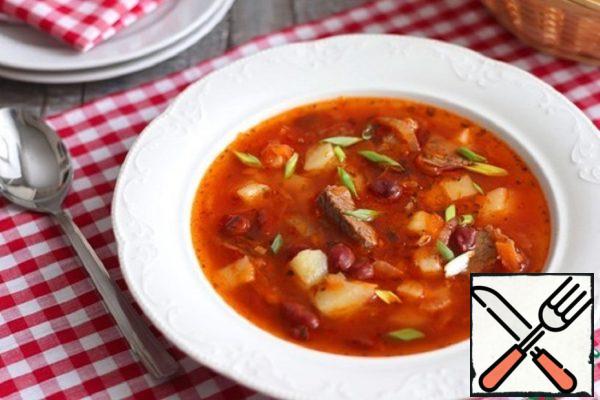 Spicy Tomato Soup with Beans Recipe