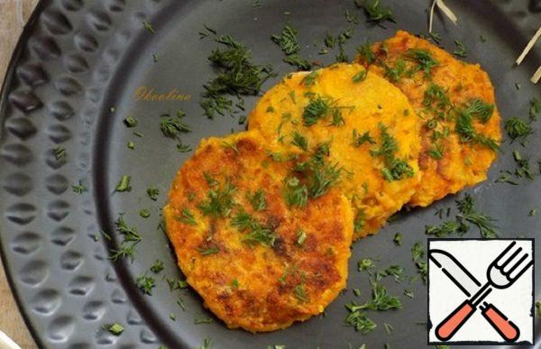 Carrot Cutlets with Peas and Corn Recipe