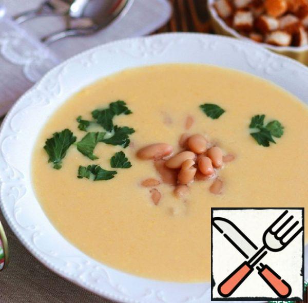 Cheese Soup-Puree with white Beans Recipe
