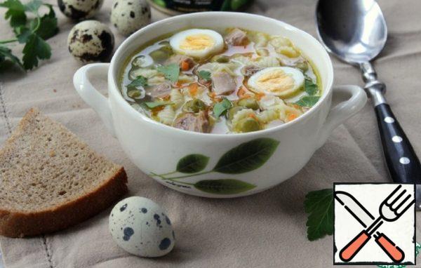 Soup with Turkey and Green Peas Recipe