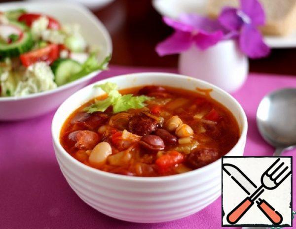 Bean Soup with Hunting Sausages Recipe