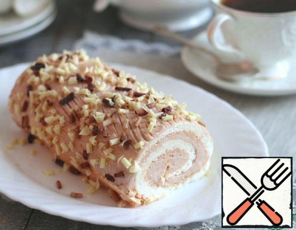 Meringue Roll with Sour Cream Recipe