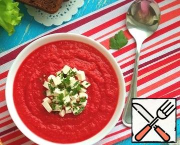 It is very delicious to serve this soup with pieces of feta and herbs. Bon Appetit!!!